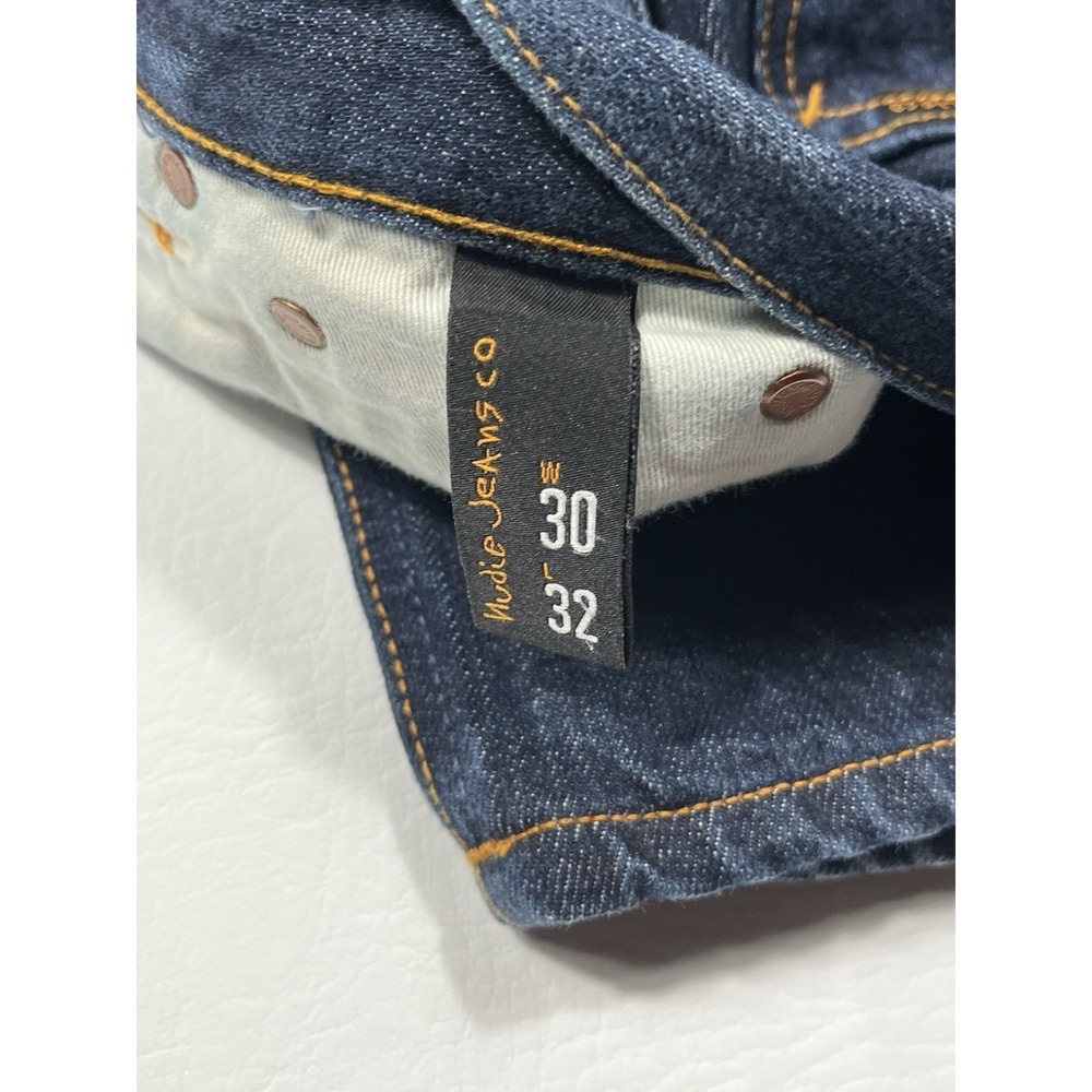 Nudie Jeans Dude Dan Jeans Mens 30x32 Blue Denim Button Fly Classic - Picture 3 of 11